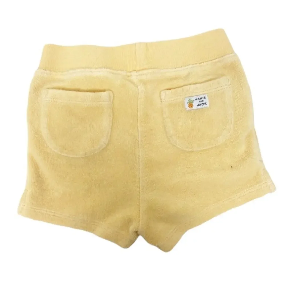 Janie and Jack Yellow Terrycloth Shorts Sz 12-18M